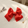 Classic Red Grosgrain Hair Bow Clip (14 cm)