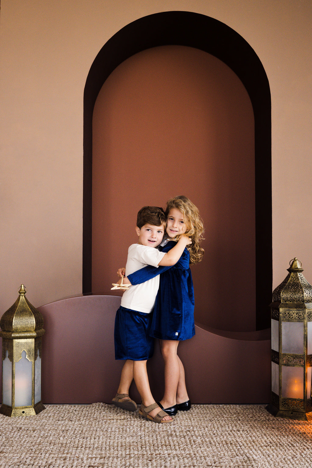 Royal Blue Velvet shorts