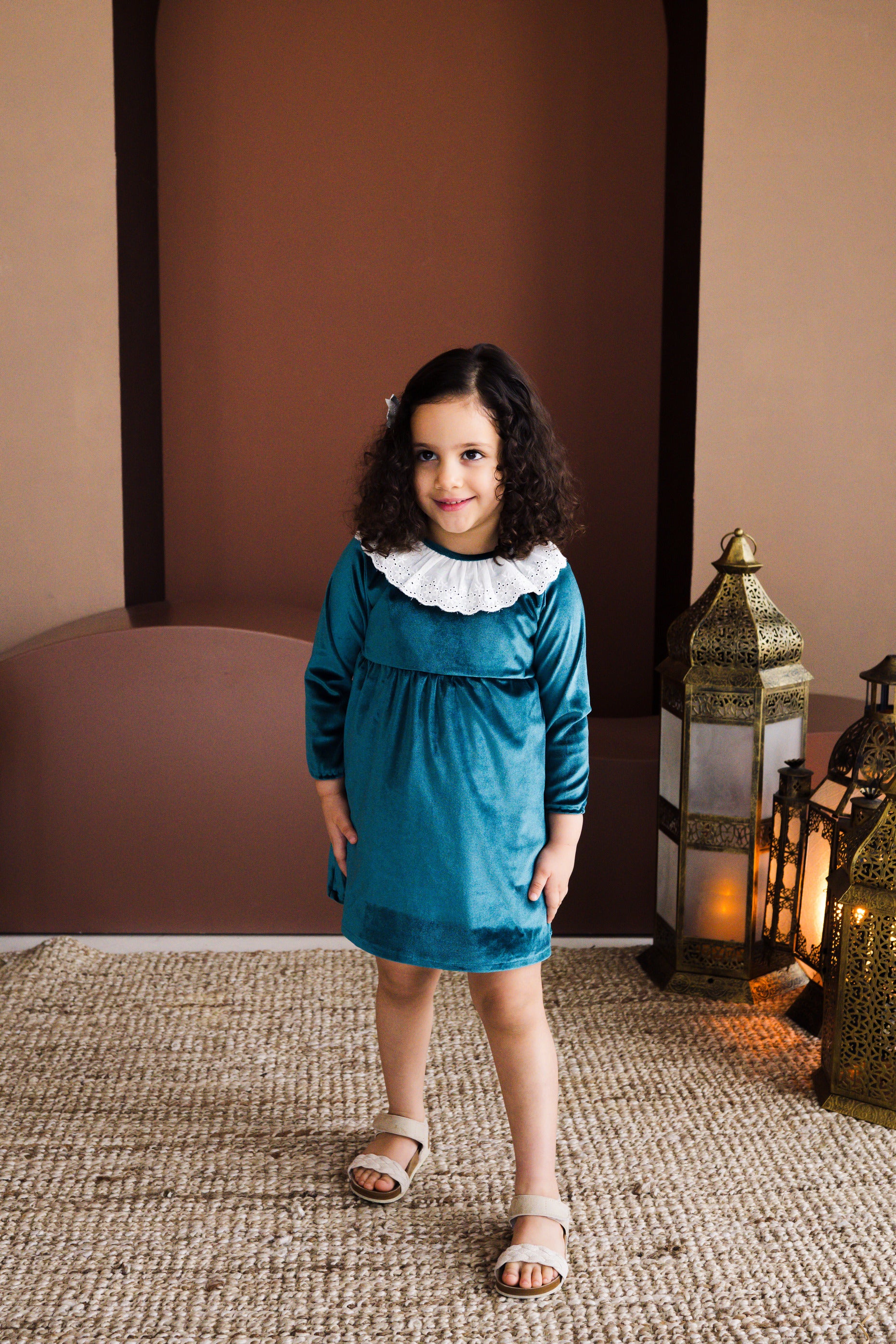 Emerald Velvet Dress
