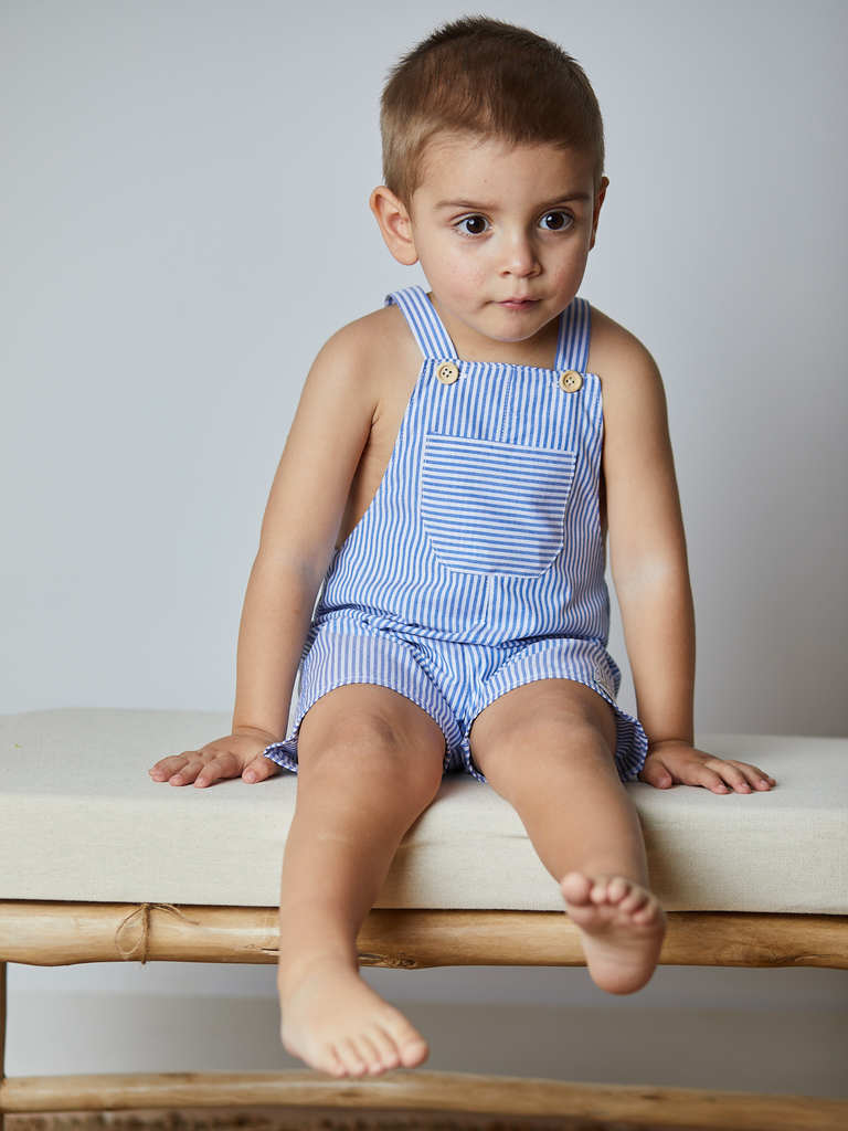 Blue Stripes Romper